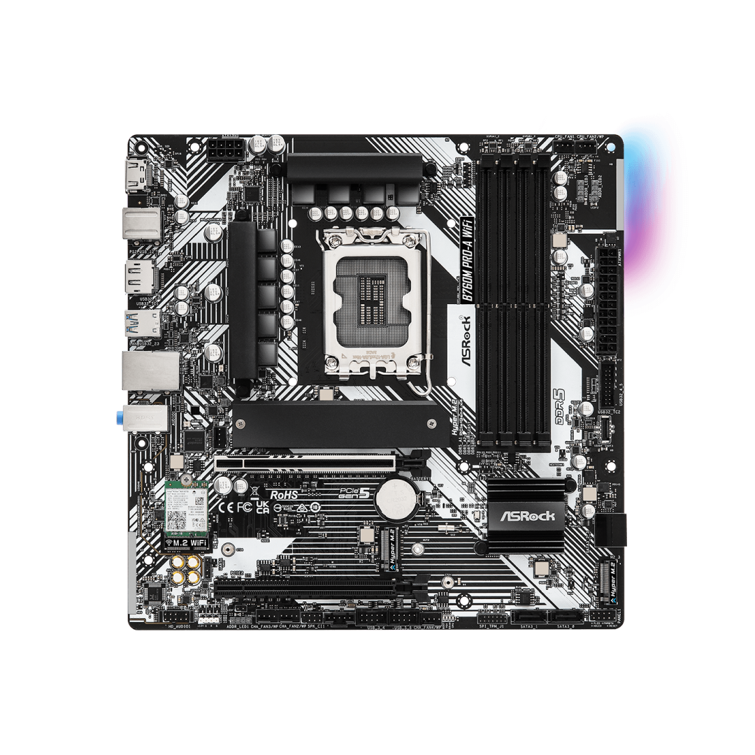 ASRock B760M PRO-A WIFI DDR5 Micro ATX Motherboard 2