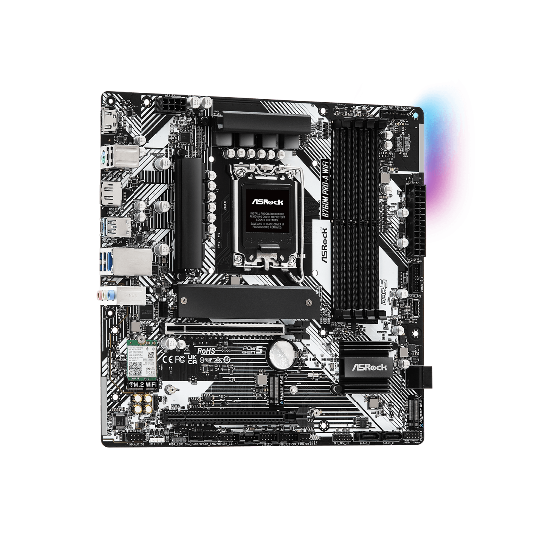 ASRock B760M PRO-A WIFI DDR5 Micro ATX Motherboard 4