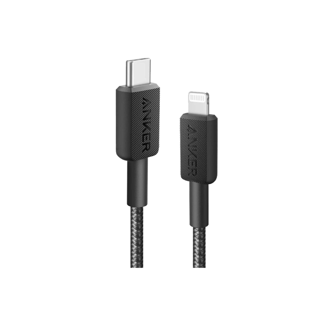Anker 322 USB-C to Lightning 6ft — Black (A81B6H11)