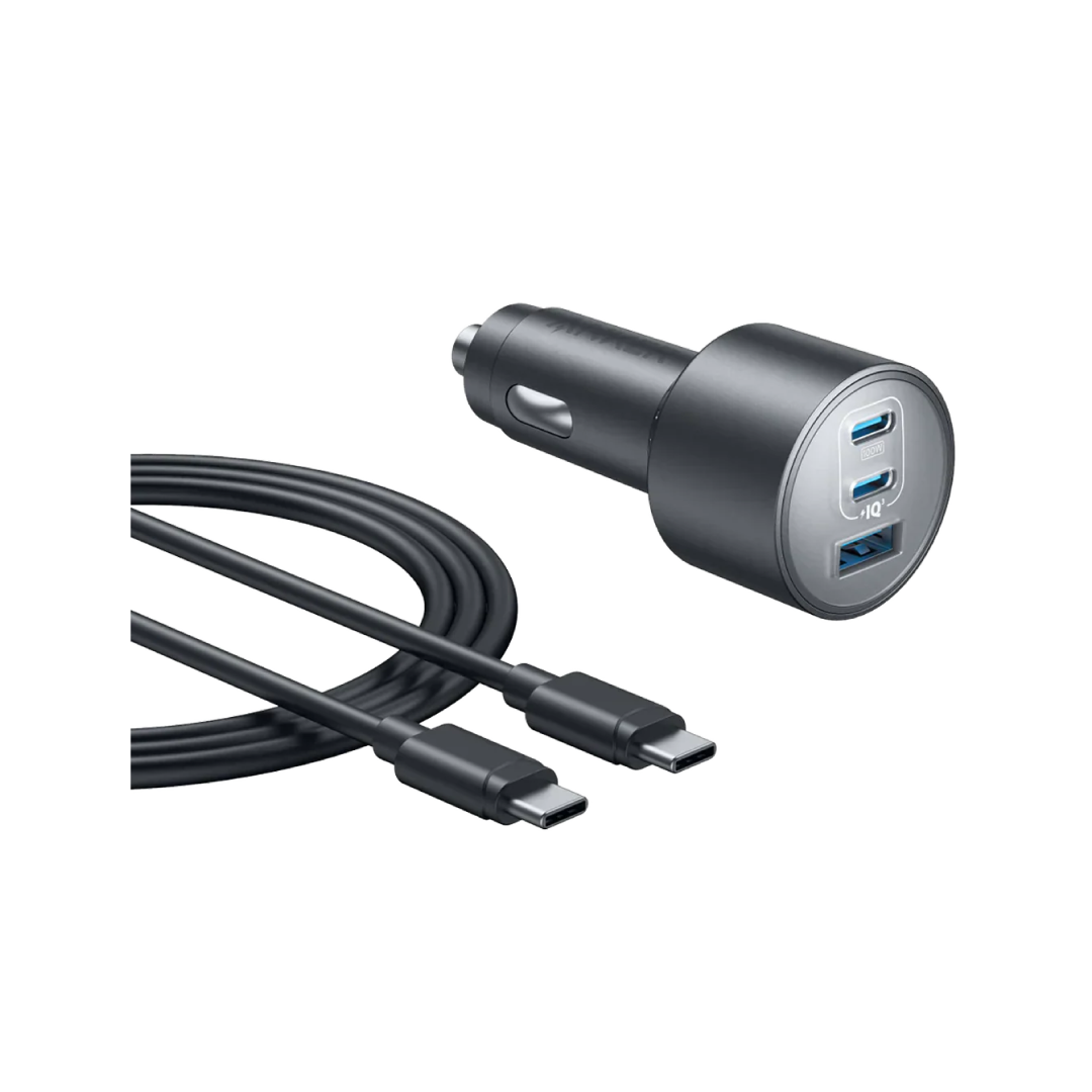 Anker Car Charger 167.5W 3-Port + Cable — Gray (B2737HA1) 1