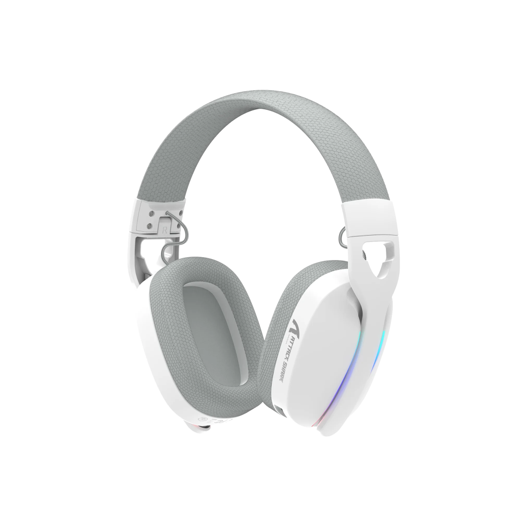 ATTACK SHARK L90 White – Foldable RGB Tri-Mode Wireless Gaming Headset 1