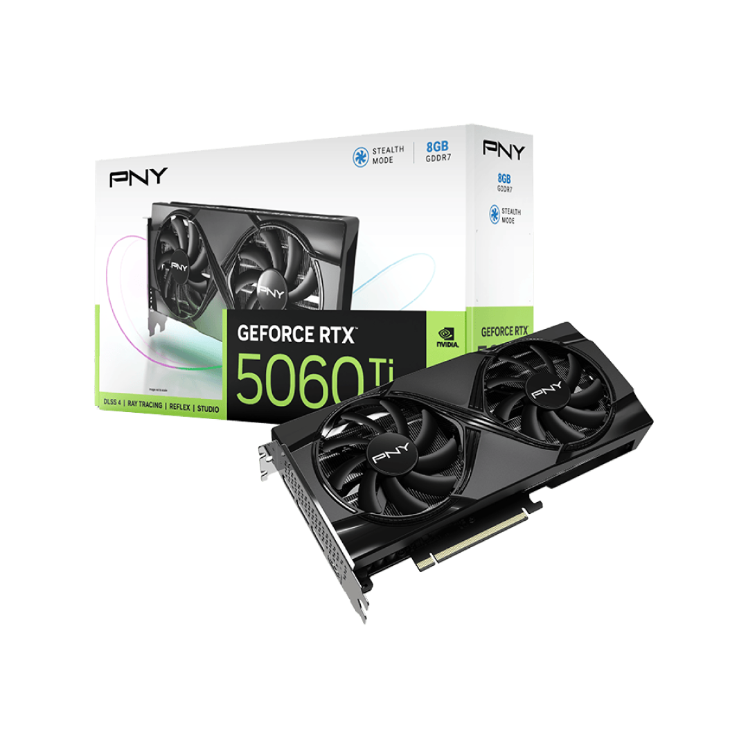 PNY GeForce RTX 5060 Ti 8GB OC Dual Fan – DLSS 4 (VCG5060T8DFXPB1-OPNY)