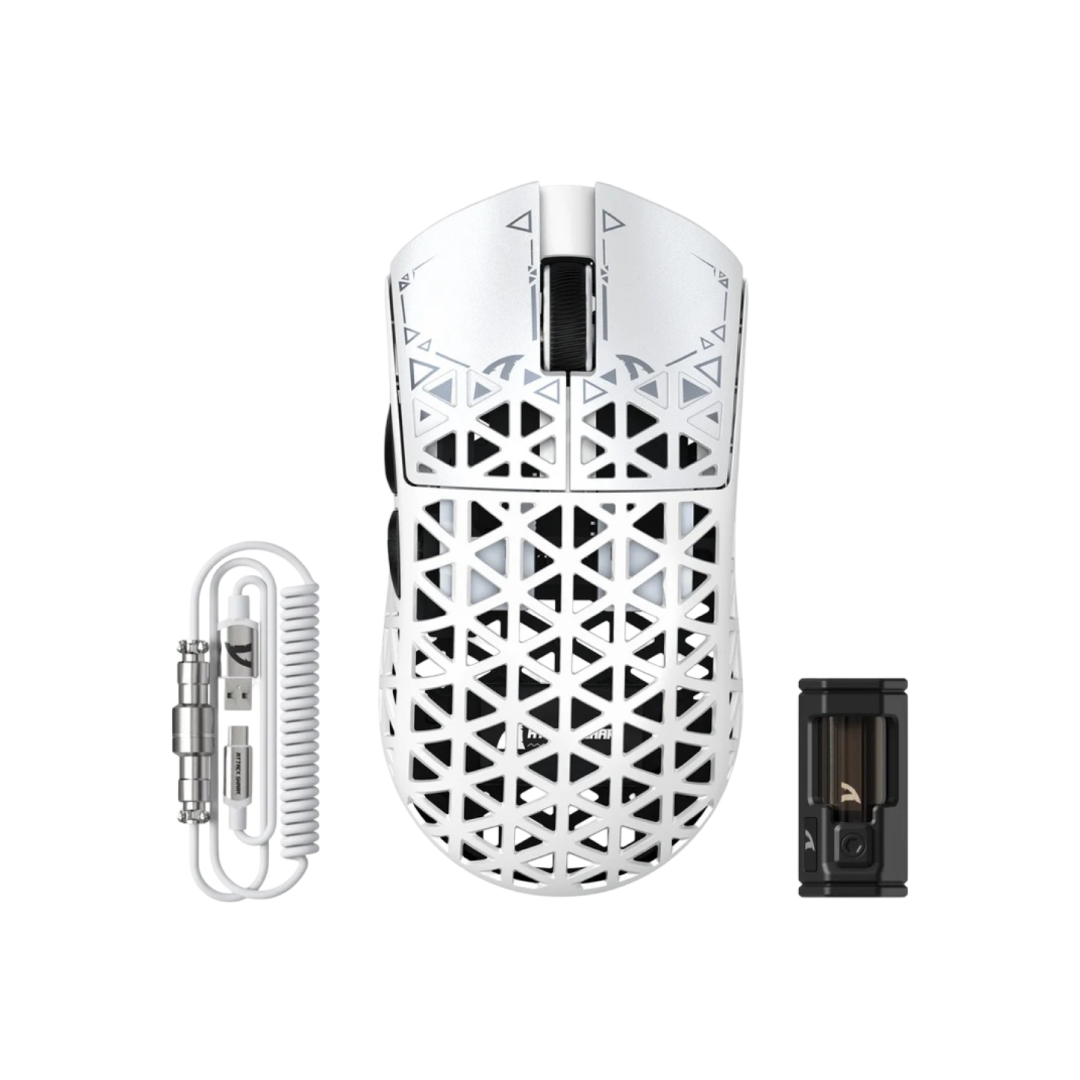 ATTACK SHARK R5 Ultra White – Ultra-Light Carbon Fiber Wireless 8K Gaming Mouse 3