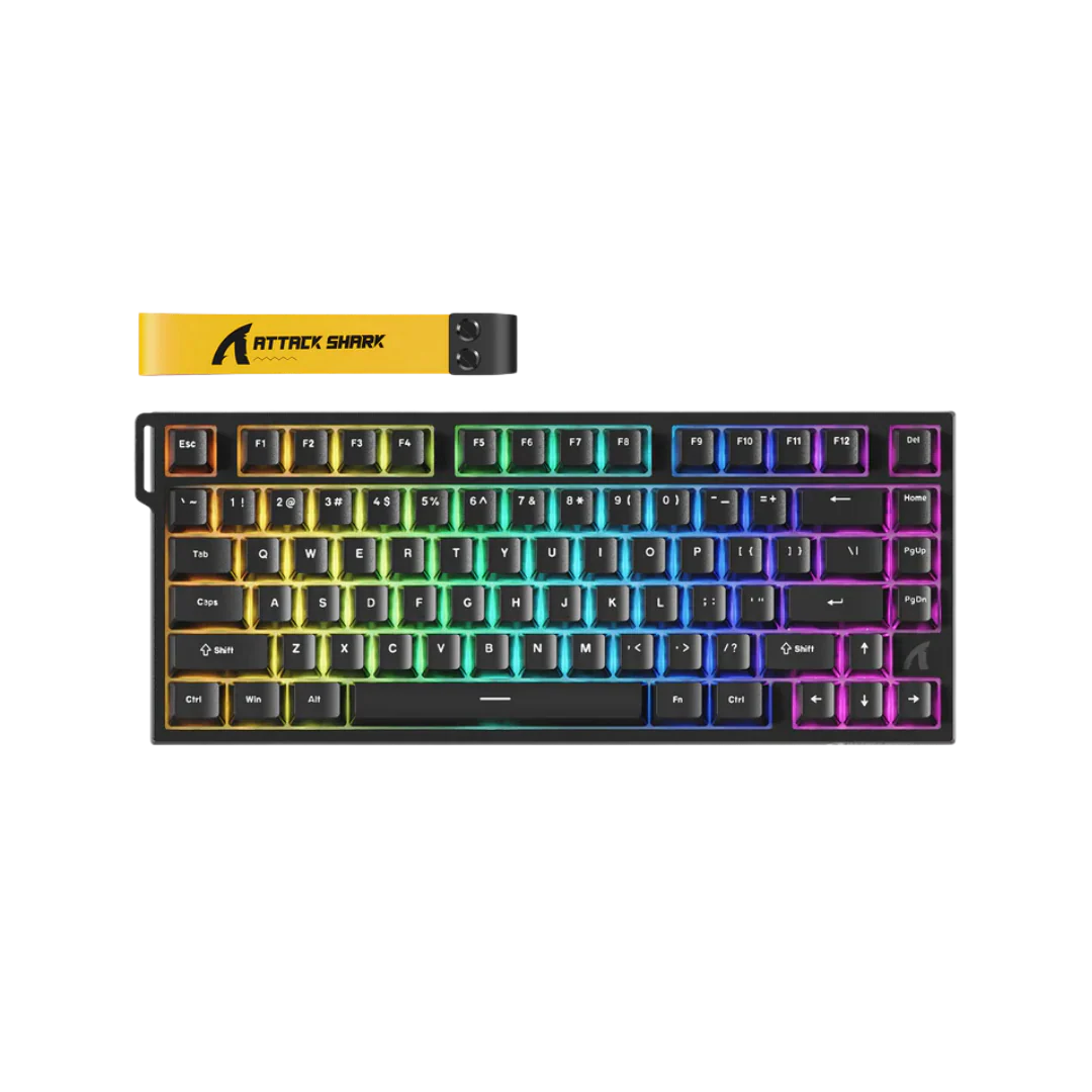 ATTACK SHARK R82 HE Black – 75% Hall Effect Magnetic Rapid Trigger Gaming Keyboard 1