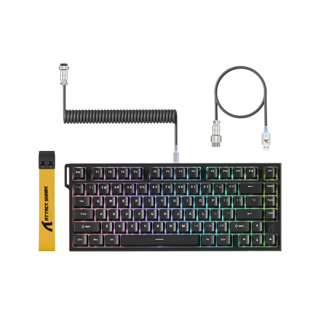 ATTACK SHARK R82 HE Black – 75% Hall Effect Magnetic Rapid Trigger Gaming Keyboard 4
