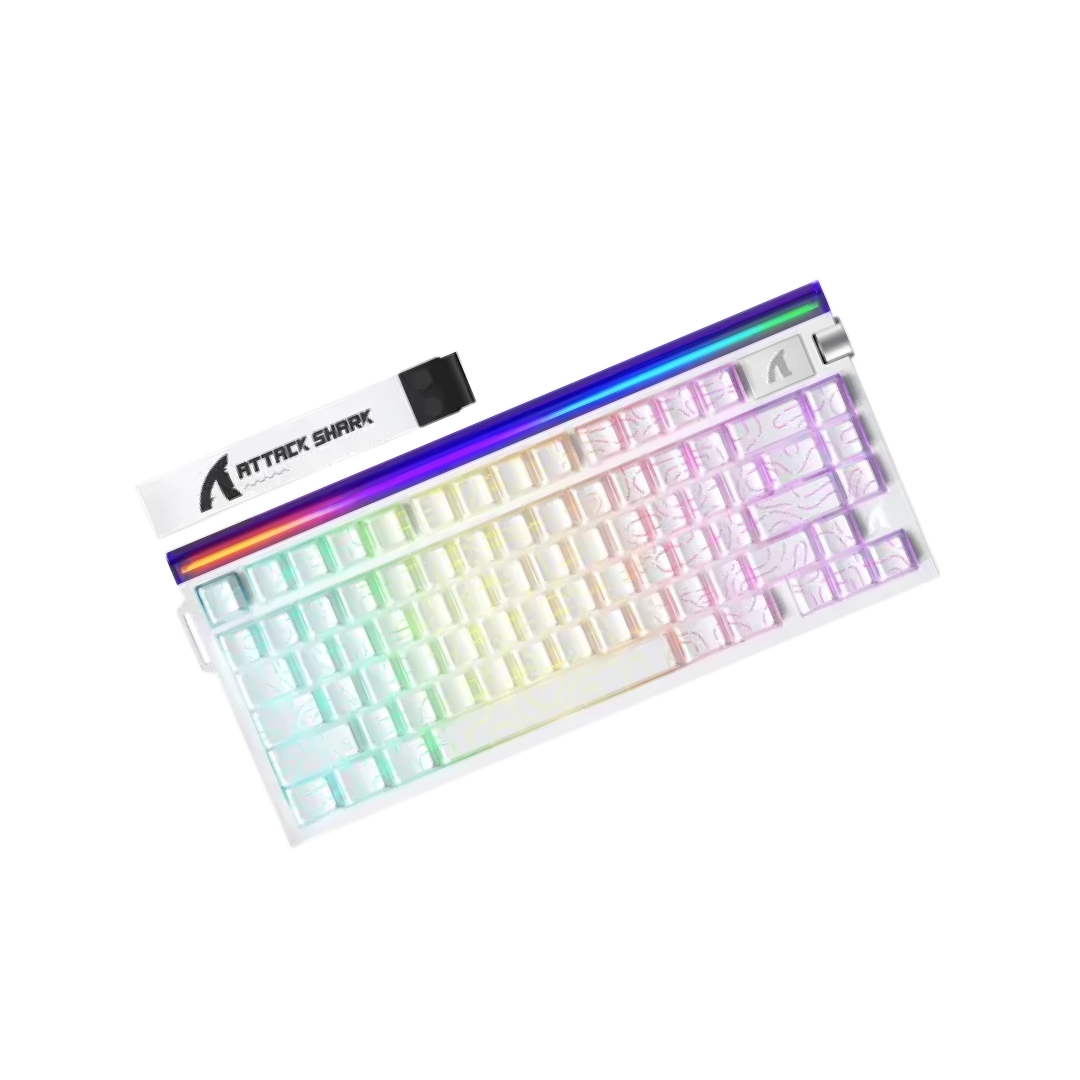ATTACK SHARK R85 HE White Contour Line – 75% Hall Effect Magnetic Gaming Keyboard 3