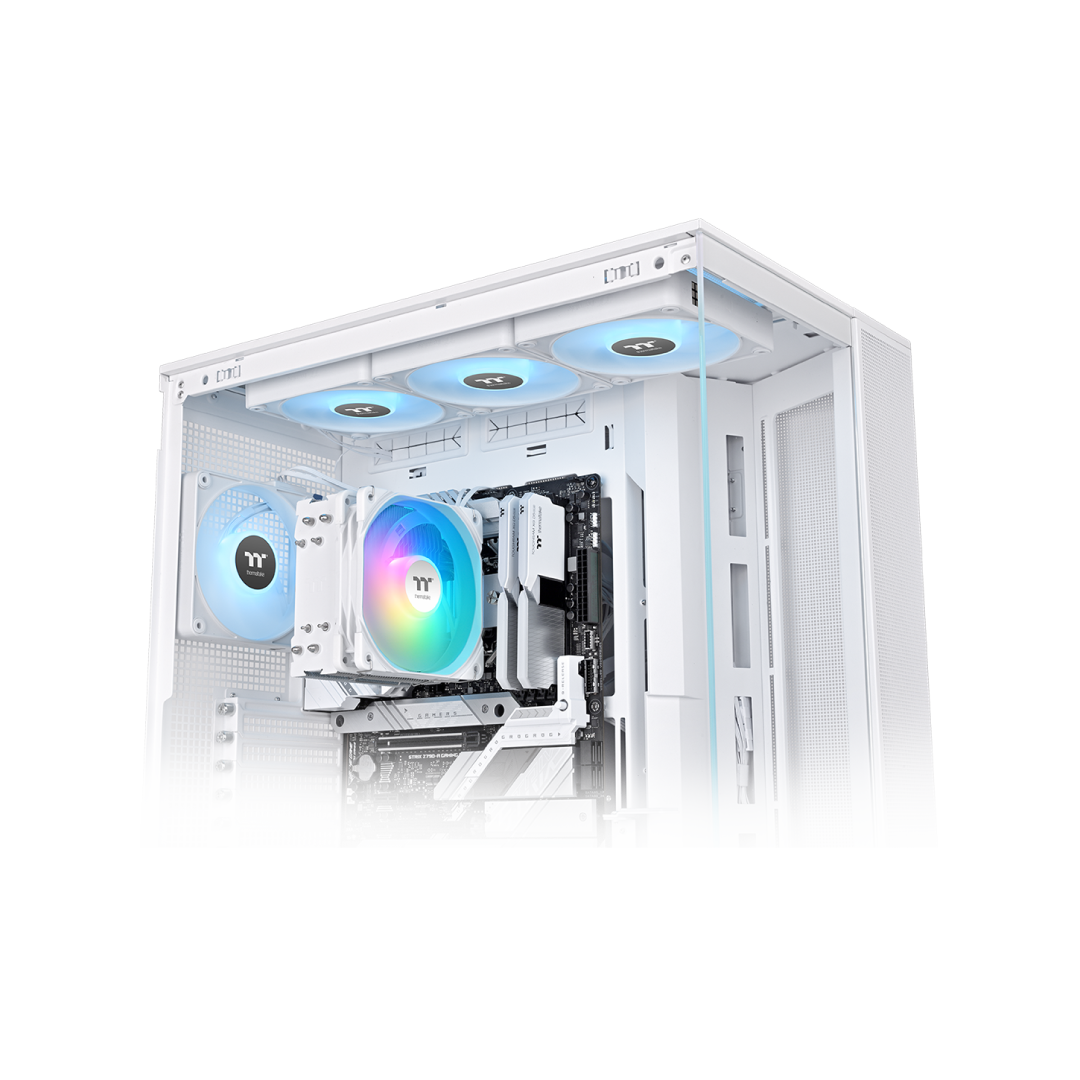 Thermaltake UX400 ARGB White Edition Air CPU Cooler – 120mm PWM 3