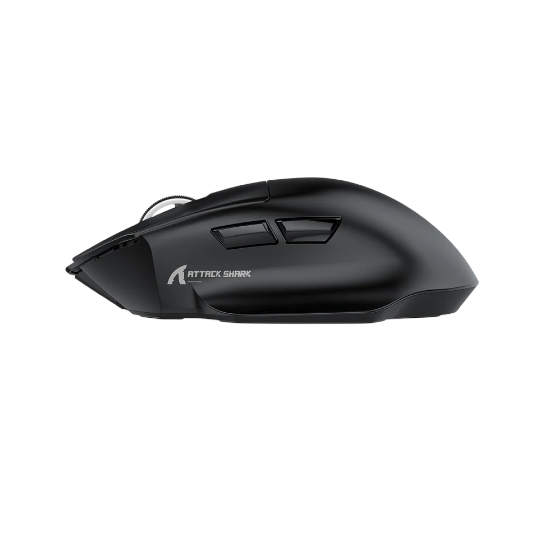 ATTACK SHARK V6 Black – Tri-Mode Wireless Gaming Mouse with RGB Charging Dock 1