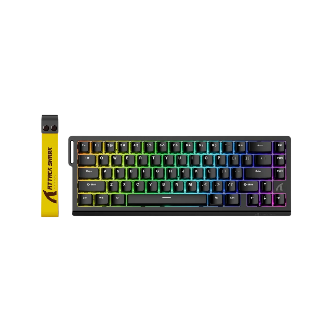 ATTACK SHARK X68 HE Black Contour Line – 65% Hall Effect Magnetic Gaming Keyboard 1
