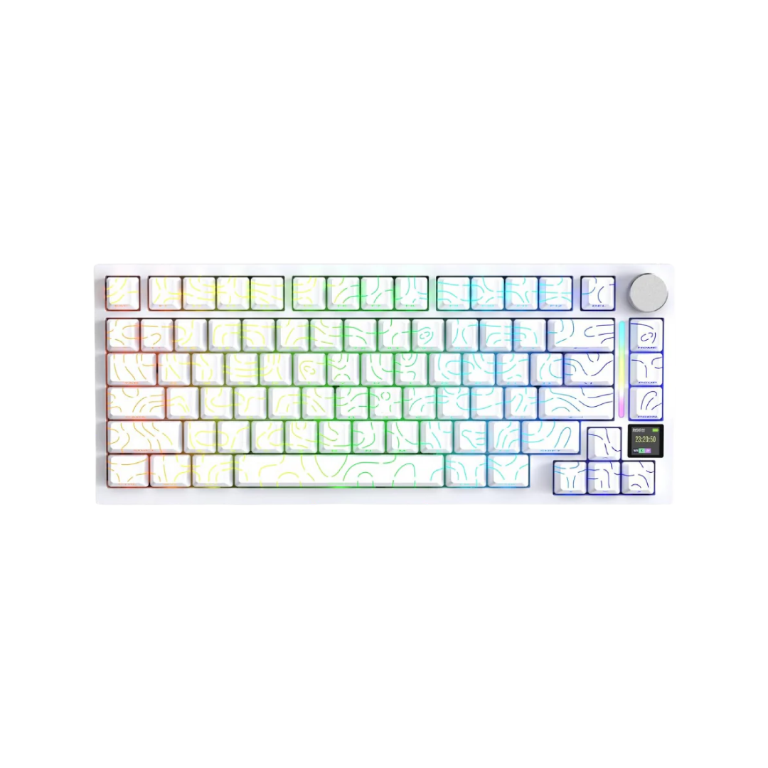 ATTACK SHARK X820 Ultra White Contour – 75% Tri-Mode Gasket Mechanical Gaming Keyboard 1