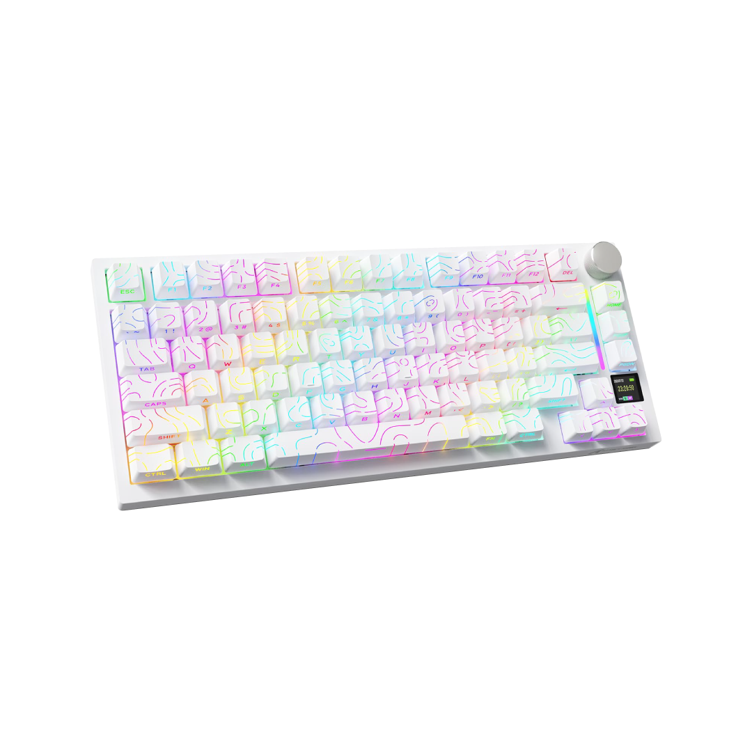 ATTACK SHARK X820 Ultra White Contour – 75% Tri-Mode Gasket Mechanical Gaming Keyboard 2