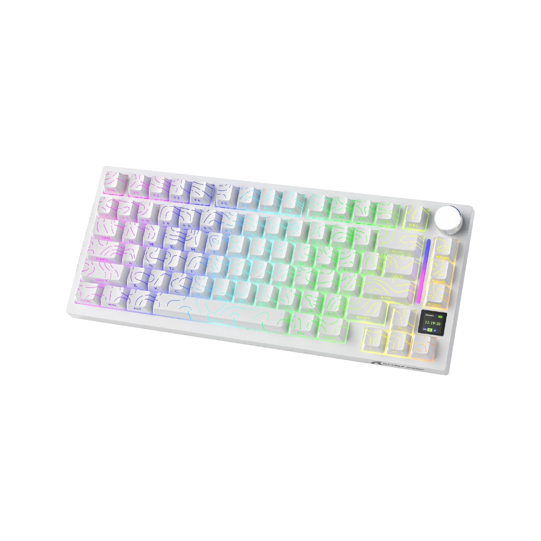ATTACK SHARK X820 Ultra White Contour – 75% Tri-Mode Gasket Mechanical Gaming Keyboard 3